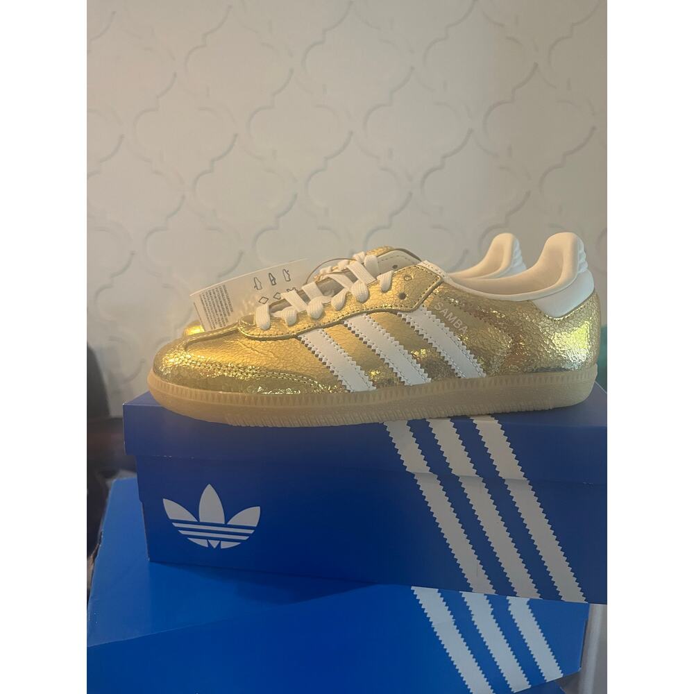 NEW ADIDAS ORIGINALS Samba OG Women's 10 Gold  KI5719 - Picture 6 of 9
